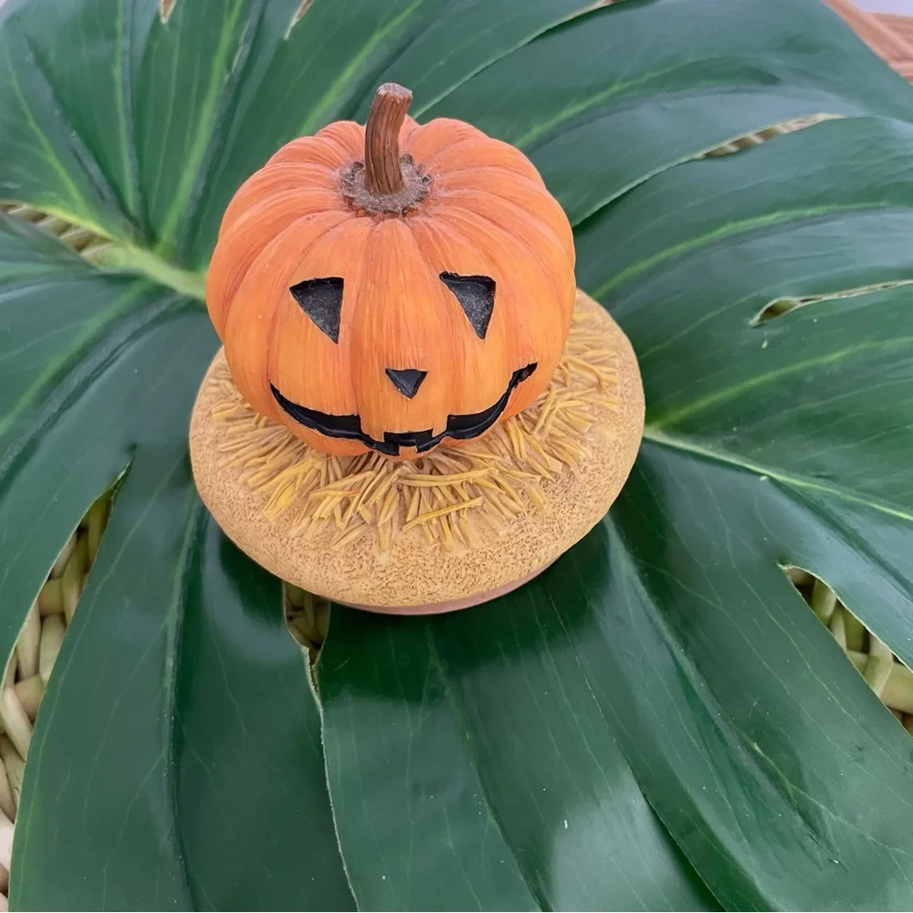 Our America Jack-O-Lantern Pumpkin Halloween Candle Topper perfect for Fall